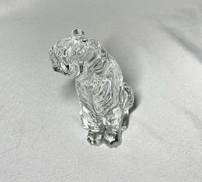Auth [Beautiful] Baccarat crystal object Tiger Design figurine Ornament Gift