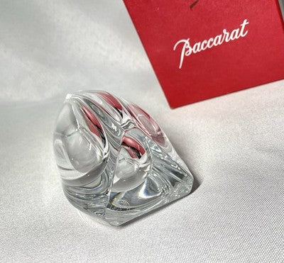 Auth [Beautiful] Baccarat Bouton d'Or Flower Base Crystal Vase +Box Gift