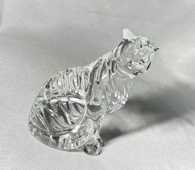Auth [Beautiful] Baccarat crystal object Tiger Design figurine Ornament Gift