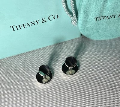 Auth [Beautiful] Tiffany T & CO 1837 engraving cufflinks Sterling silver925 Gift