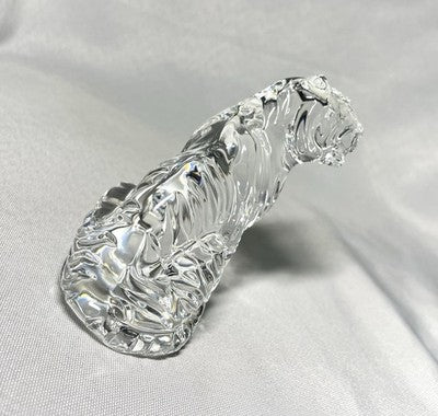 Auth [Beautiful] Baccarat crystal object Tiger Design figurine Ornament Gift