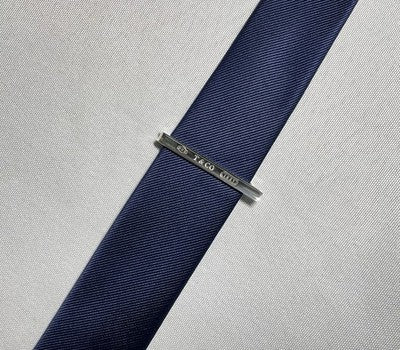 Auth Beautiful Tiffany T & CO 1837 engraving tie clip pin bar silver AG925 Gift