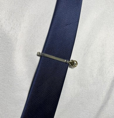 Auth [Rare] Old GUCCI Horse Bit Vintage Tie Clip Gold & Silver bar +Box Business