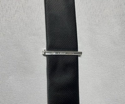 Auth Beautiful Tiffany T & CO 1837 engraving tie clip pin bar silver AG925 Gift