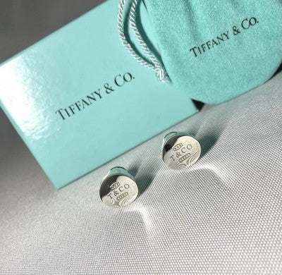Auth [Beautiful] Tiffany T & CO 1837 engraving cufflinks Sterling silver925 Gift