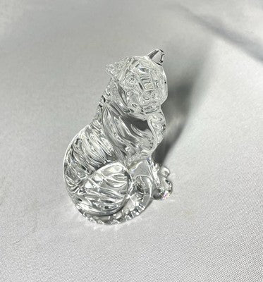Auth [Beautiful] Baccarat crystal object Tiger Design figurine Ornament Gift