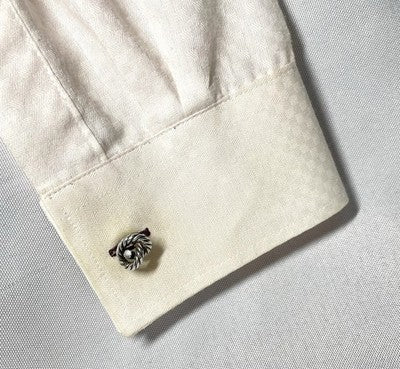 Auth [Beautiful] Hermès Rope Knot cufflinks vintage sterling silver SV925 box