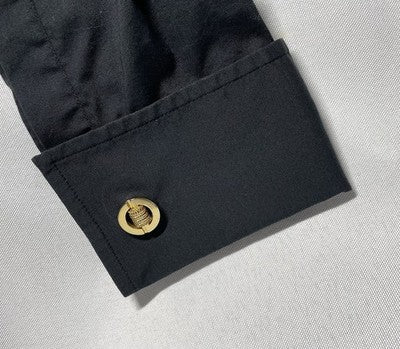 Auth [Beautiful] Dior CD & mesh Design & Oval vintage Cufflinks Gold +Box Gift