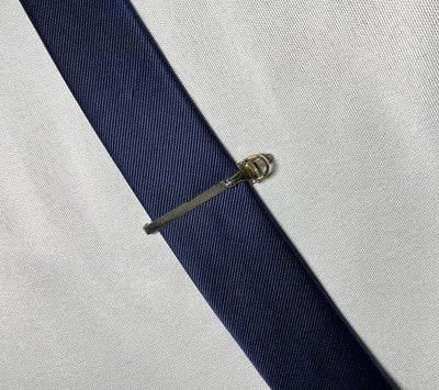 Auth [Rare] Old GUCCI Horse Bit Vintage Tie Clip Gold & Silver bar +Box Business