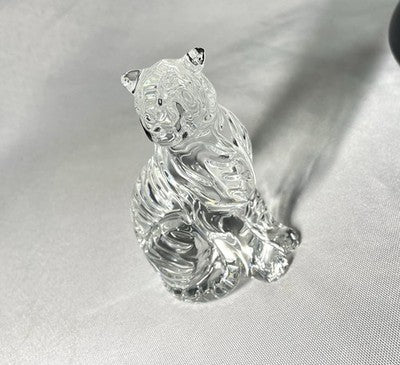 Auth [Beautiful] Baccarat crystal object Tiger Design figurine Ornament Gift