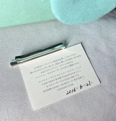 Auth Beautiful Tiffany T & CO 1837 engraving tie clip pin bar silver AG925 Gift