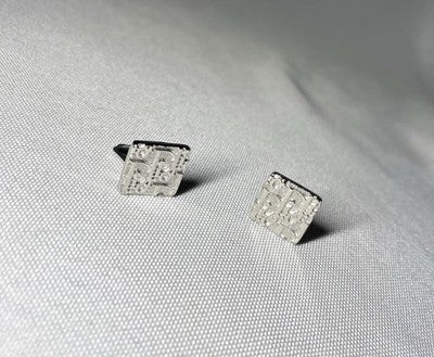 Auth [Beautiful] Christian Dior Trotter Logo Design clip on Earrings unisex Gift
