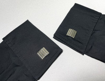 Auth [Rare] TIFFANY 18K AU750 & SV925 silver Vintage cufflinks Business &Box