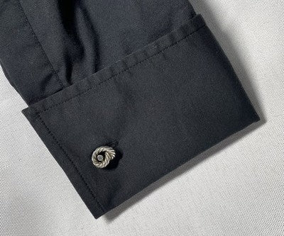 Auth [Beautiful] Hermès Rope Knot cufflinks vintage sterling silver SV925 box
