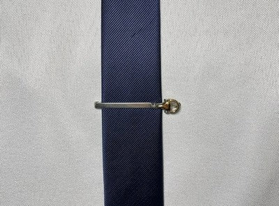 Auth [Rare] Old GUCCI Horse Bit Vintage Tie Clip Gold & Silver bar +Box Business