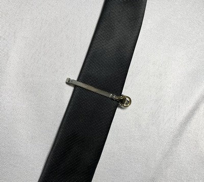 Auth [Rare] Old GUCCI Horse Bit Vintage Tie Clip Gold & Silver bar +Box Business