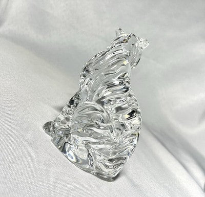 Auth [Beautiful] Baccarat crystal object Tiger Design figurine Ornament Gift