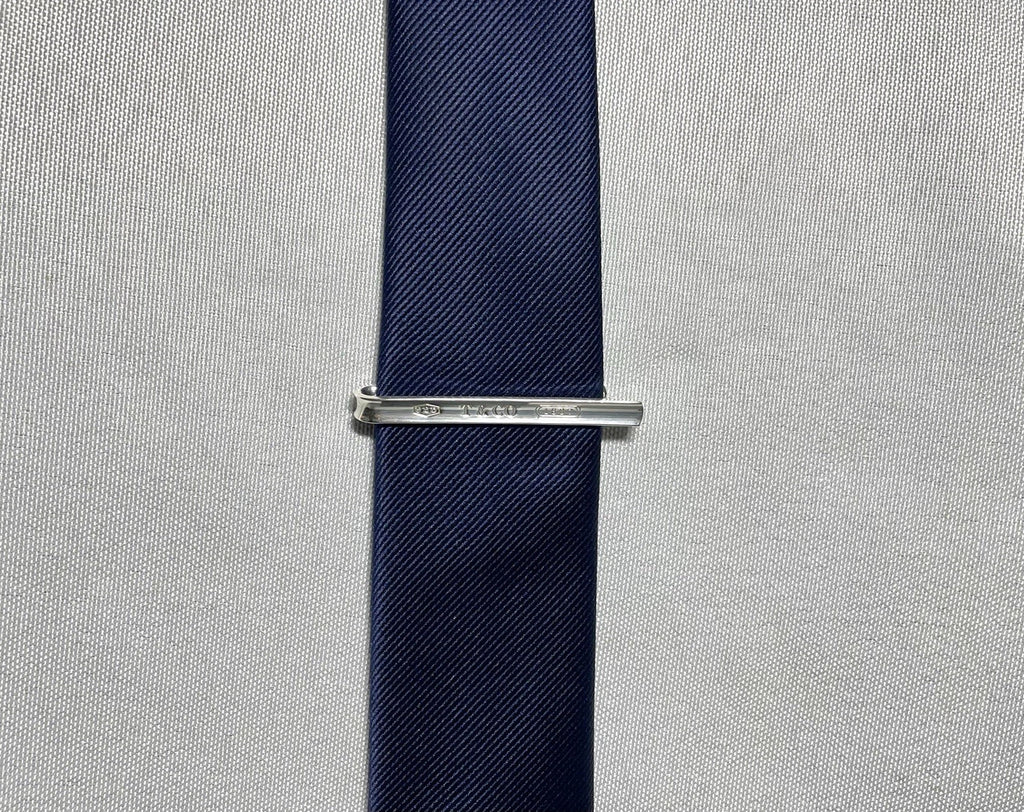Auth Beautiful Tiffany T & CO 1837 engraving tie clip pin bar silver AG925 Gift