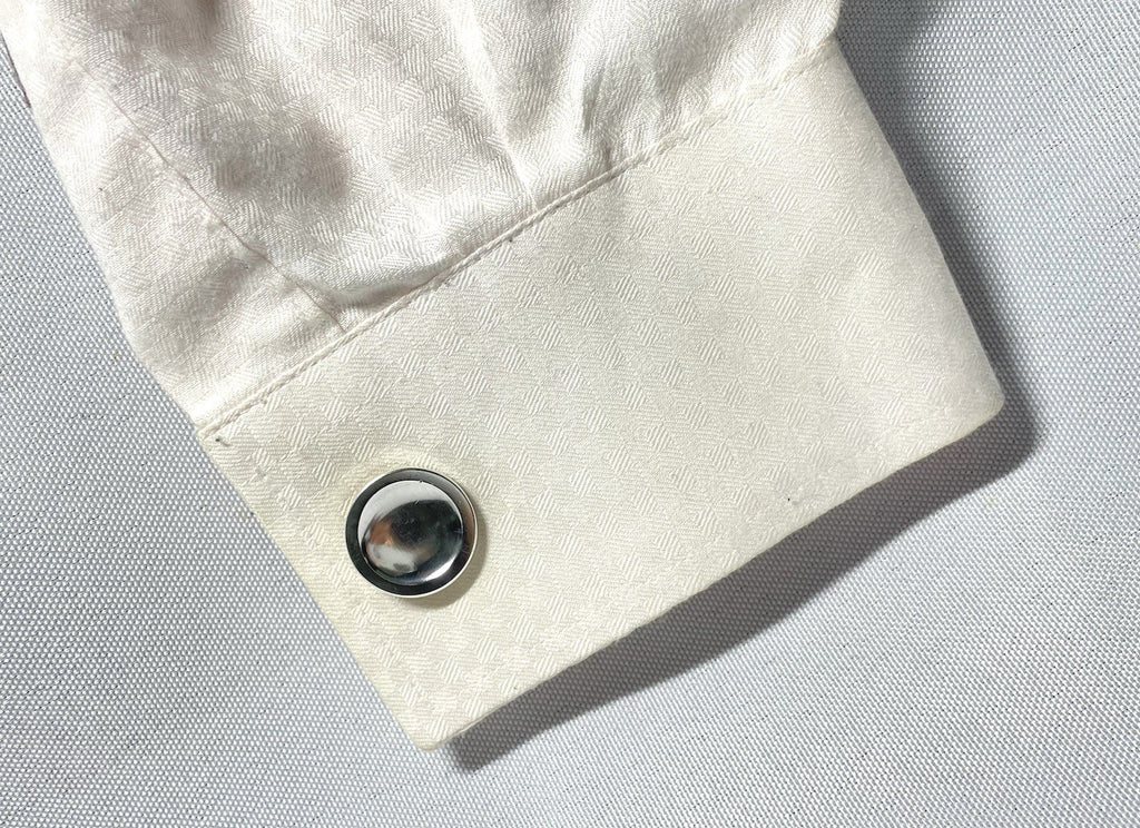 Auth Beautiful Georg Jensen Cufflinks #108 Oval Sterling Silver 925 Vintage Gift