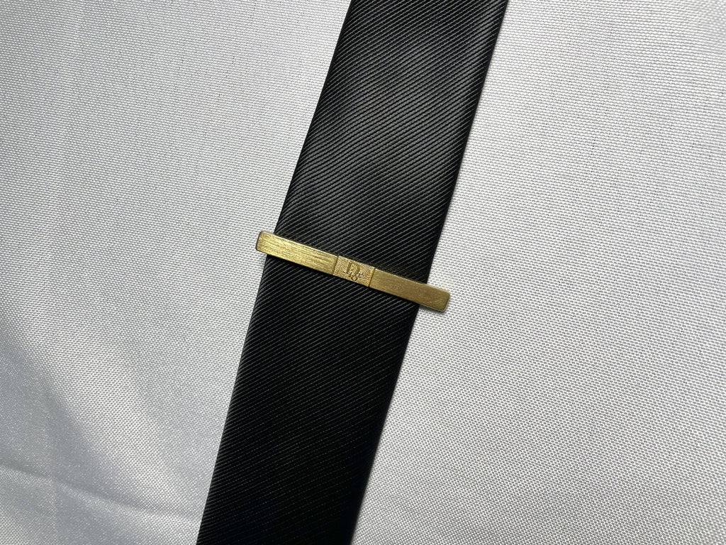 Auth [Rare] Dior tie clip logo tie bar tie pin gold vintage Mens