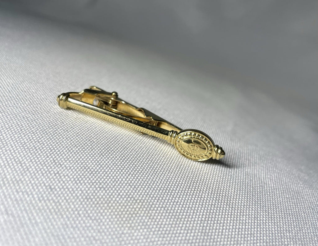 Auth [Rare] Christian Dior CD Logo vintage Tie Clip Bar pin Business men