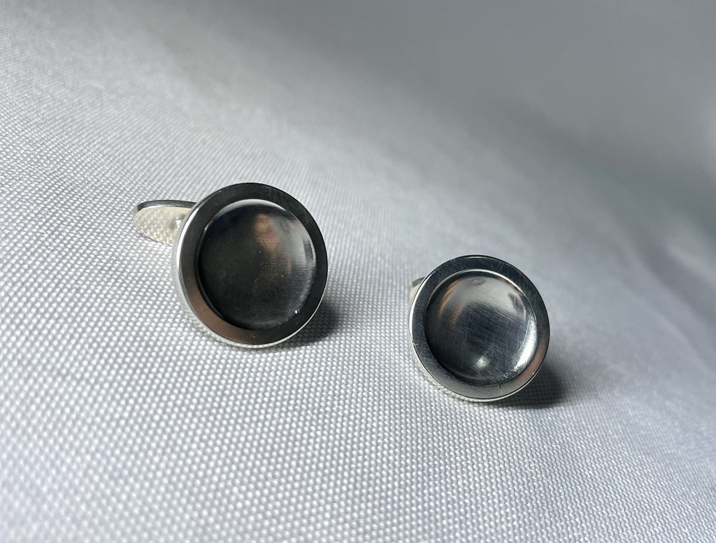 Auth Beautiful Georg Jensen Cufflinks #108 Oval Sterling Silver 925 Vintage Gift