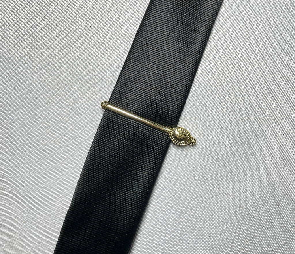 Auth [Rare] Christian Dior CD Logo vintage Tie Clip Bar pin Business men