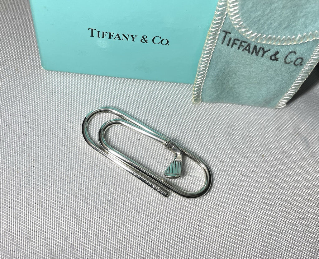 Auth [Raro] Tiffany Fermasoldi Golf Club argento clip banconote Portafoglio SV925 +Scatola