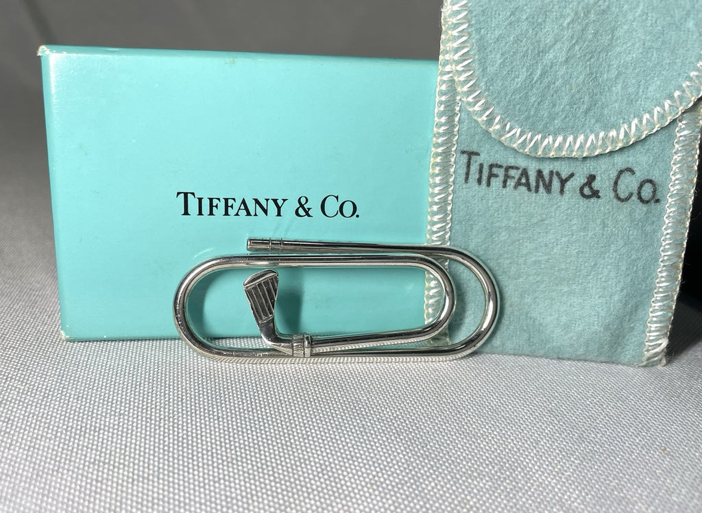 Auth [Raro] Tiffany Fermasoldi Golf Club argento clip banconote Portafoglio SV925 +Scatola