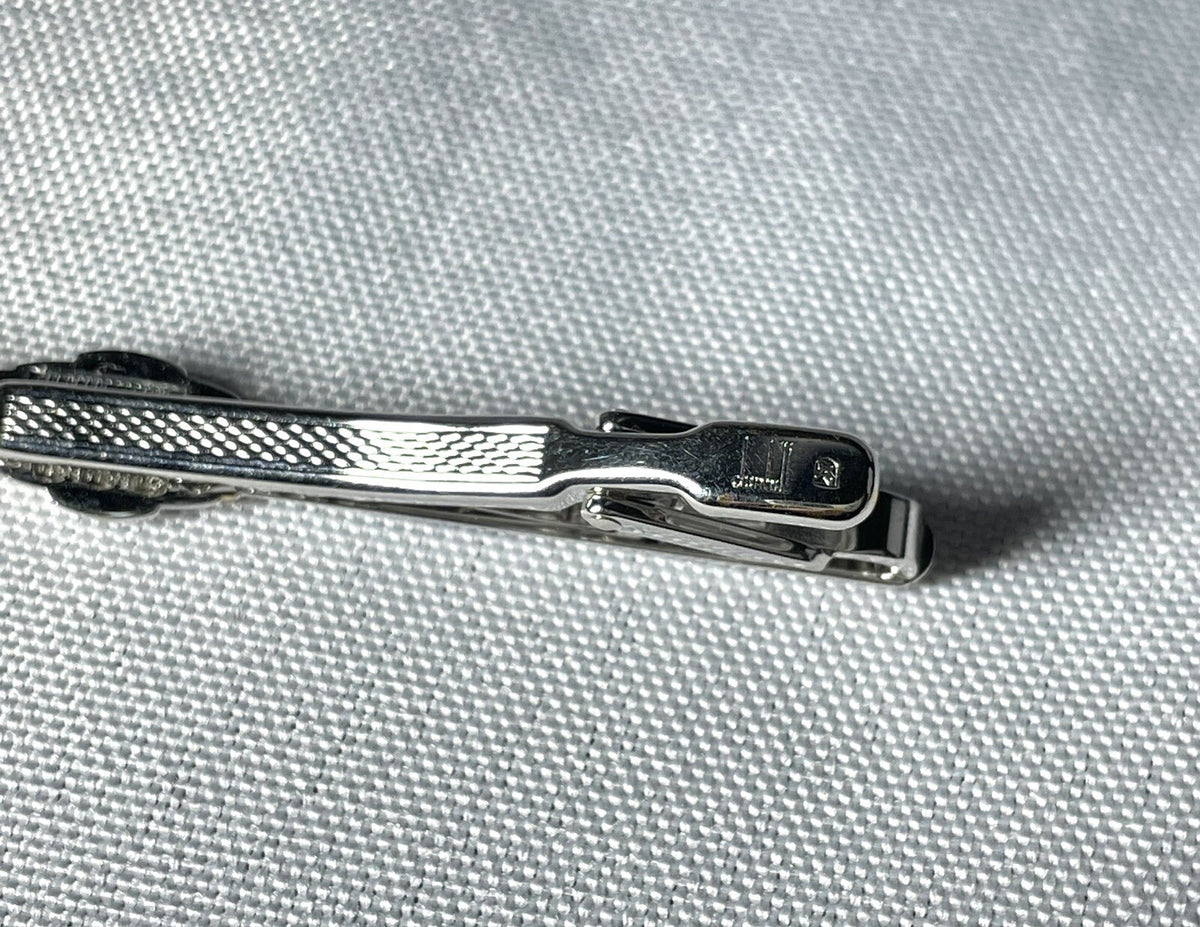 Auth Dunhill tie Clip d logo gold & silver combination vintage Bar pin