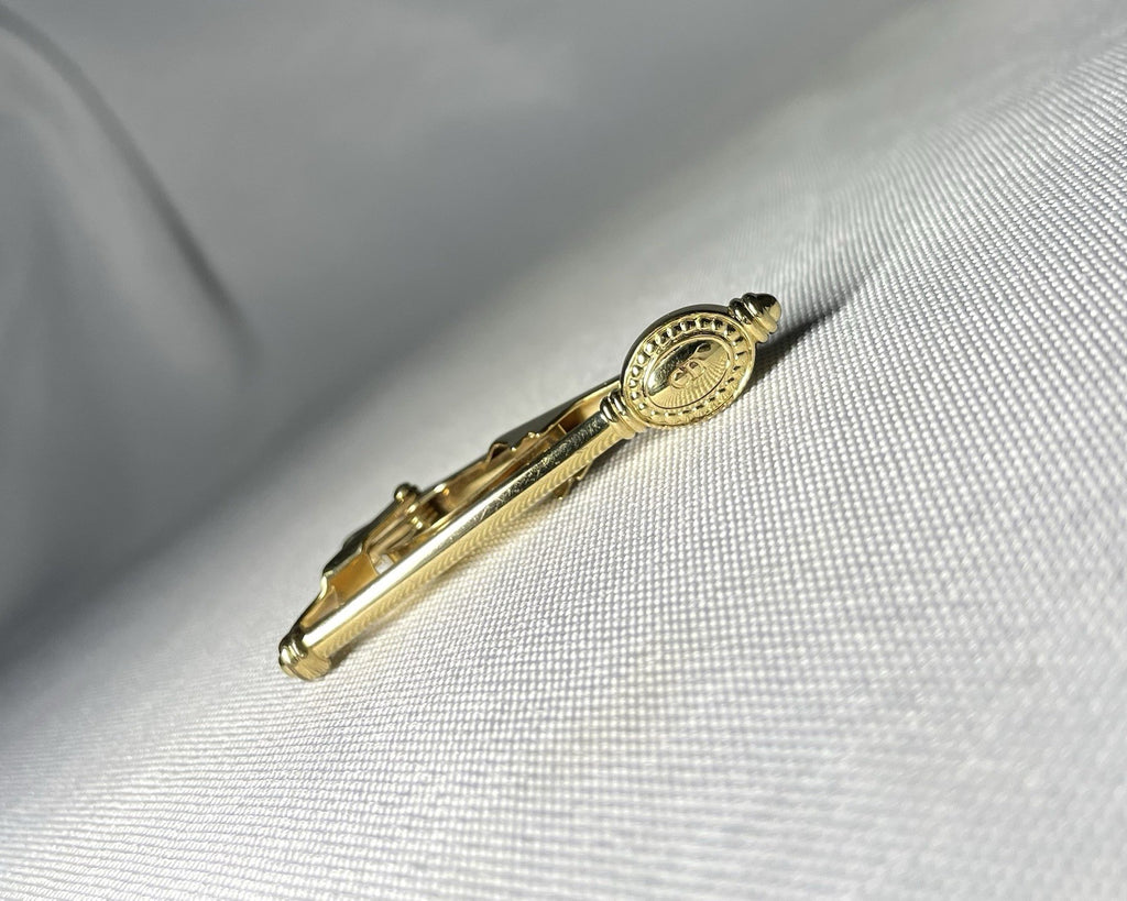Auth [Rare] Christian Dior CD Logo vintage Tie Clip Bar pin Business men
