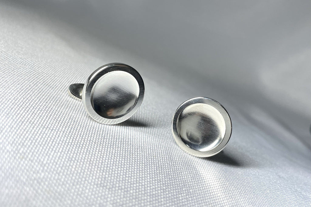 Auth Beautiful Georg Jensen Cufflinks #108 Oval Sterling Silver 925 Vintage Gift
