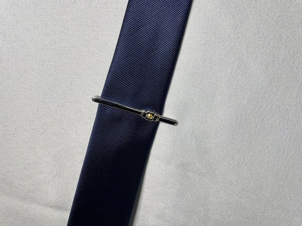 Auth Dunhill tie Clip d logo gold & silver combination vintage Bar pin