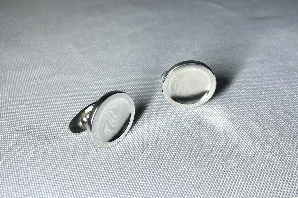 Auth Beautiful Georg Jensen Cufflinks #108 Oval Sterling Silver 925 Vintage Gift