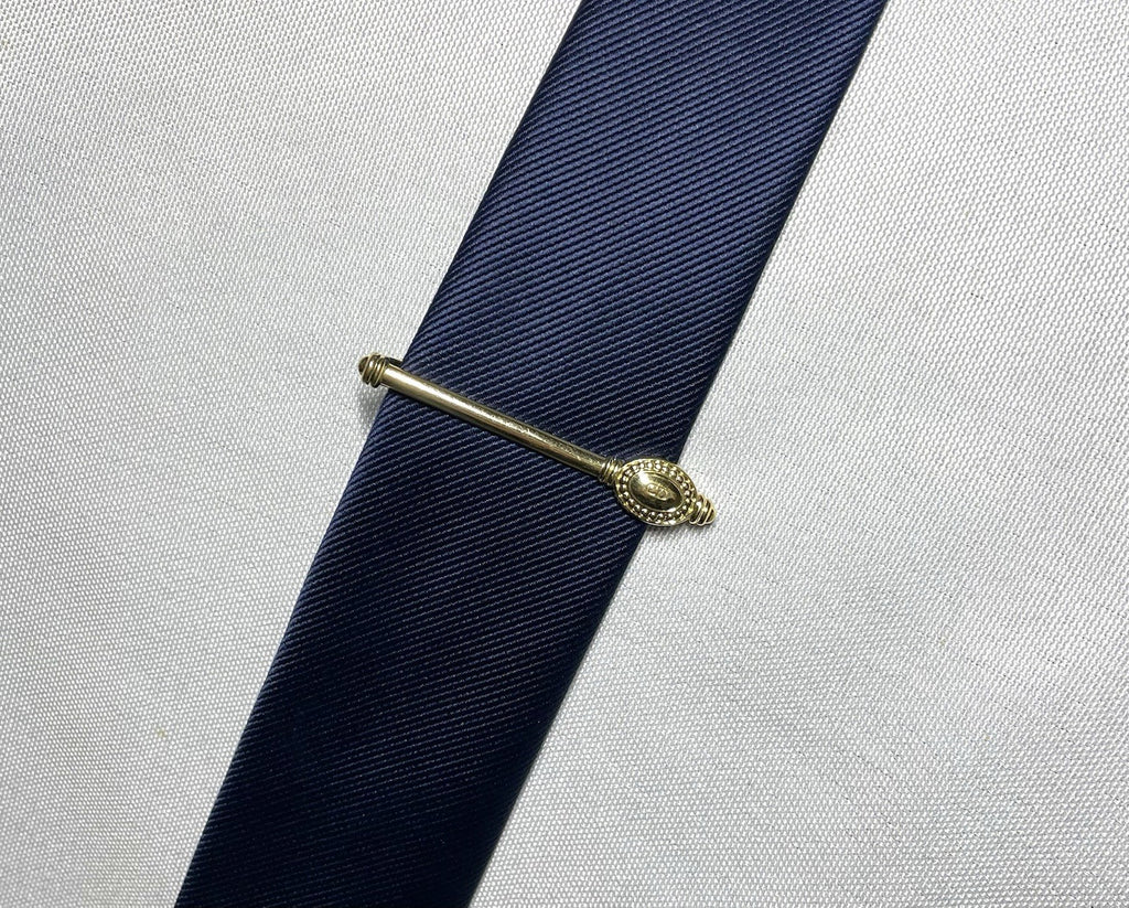 Auth [Rare] Christian Dior CD Logo vintage Tie Clip Bar pin Business men