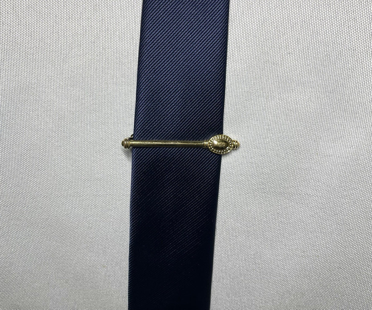 Auth [Rare] Christian Dior CD Logo vintage Tie Clip Bar pin Business men