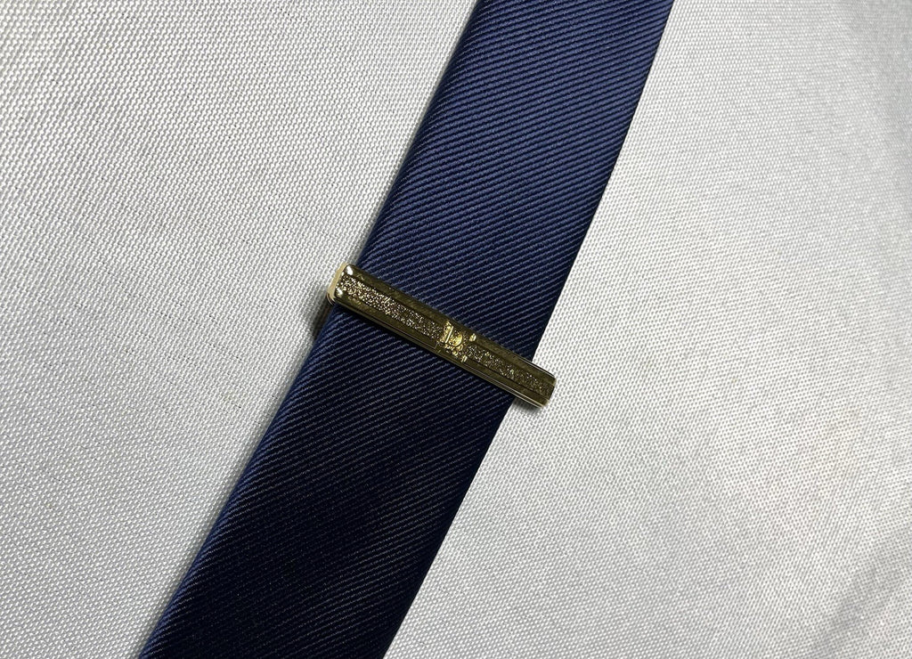 Auth [Rare] Dior tie clip logo tie bar tie pin gold vintage Mens Business +Box