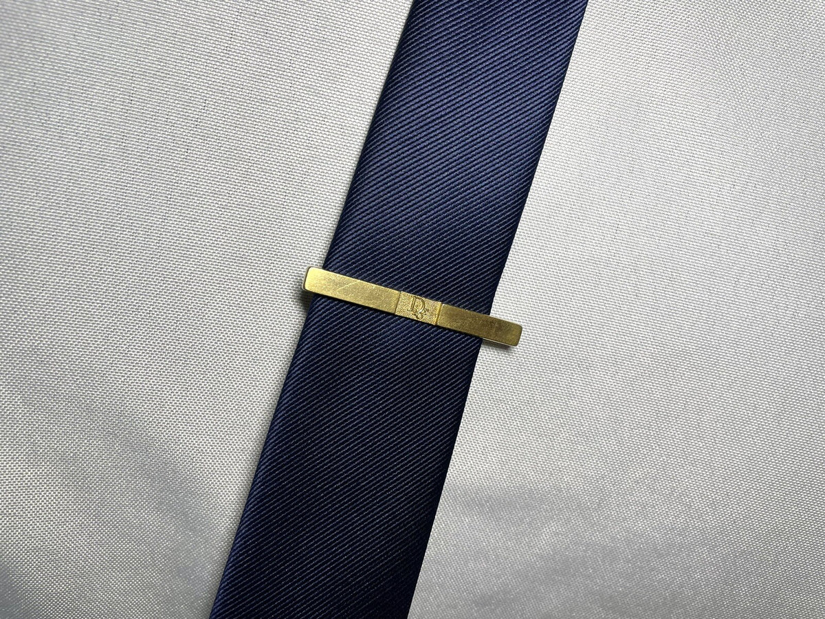 Auth [Rare] Dior tie clip logo tie bar tie pin gold vintage Mens
