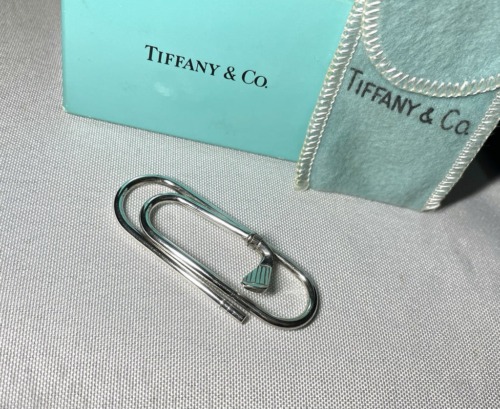 Auth [Raro] Tiffany Fermasoldi Golf Club argento clip banconote Portafoglio SV925 +Scatola