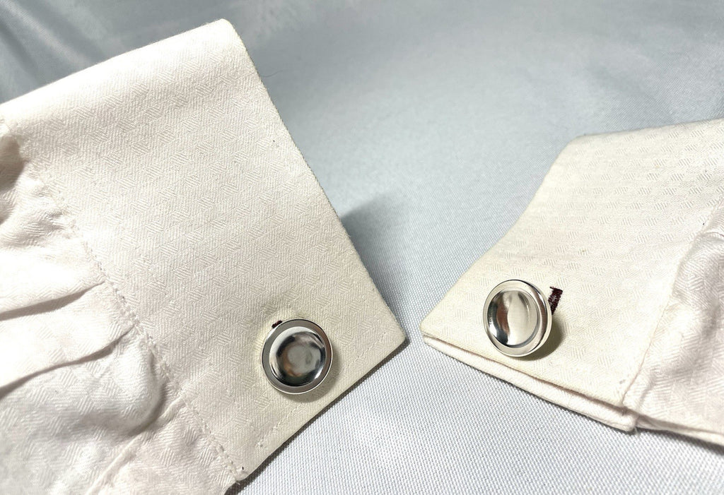 Auth Beautiful Georg Jensen Cufflinks #108 Oval Sterling Silver 925 Vintage Gift