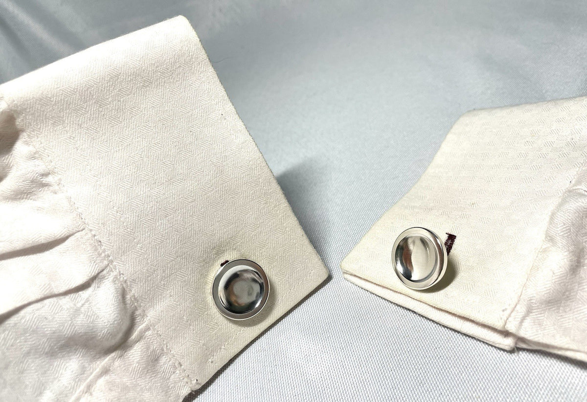 Auth Beautiful Georg Jensen Cufflinks #108 Oval Sterling Silver 925 Vintage Gift