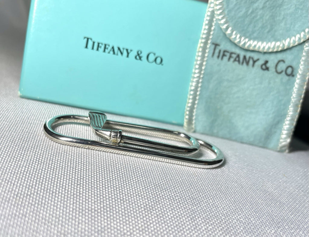 Auth [Raro] Tiffany Fermasoldi Golf Club argento clip banconote Portafoglio SV925 +Scatola