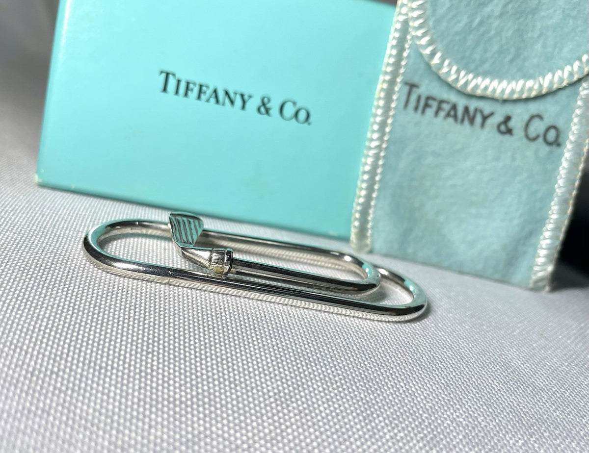 Auth [Raro] Tiffany Fermasoldi Golf Club argento clip banconote Portafoglio SV925 +Scatola