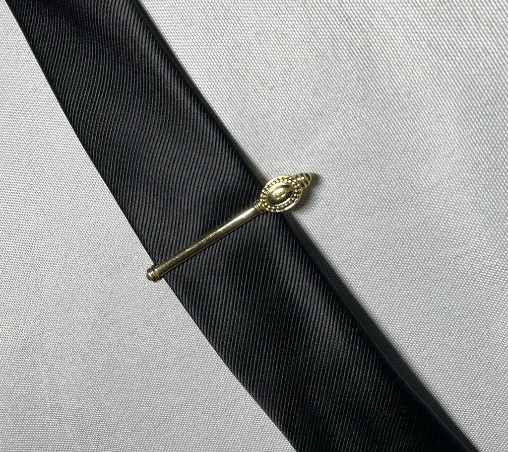 Auth [Rare] Christian Dior CD Logo vintage Tie Clip Bar pin Business men