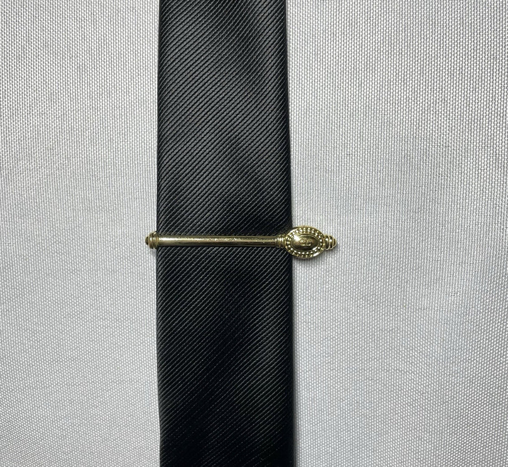 Auth [Rare] Christian Dior CD Logo vintage Tie Clip Bar pin Business men