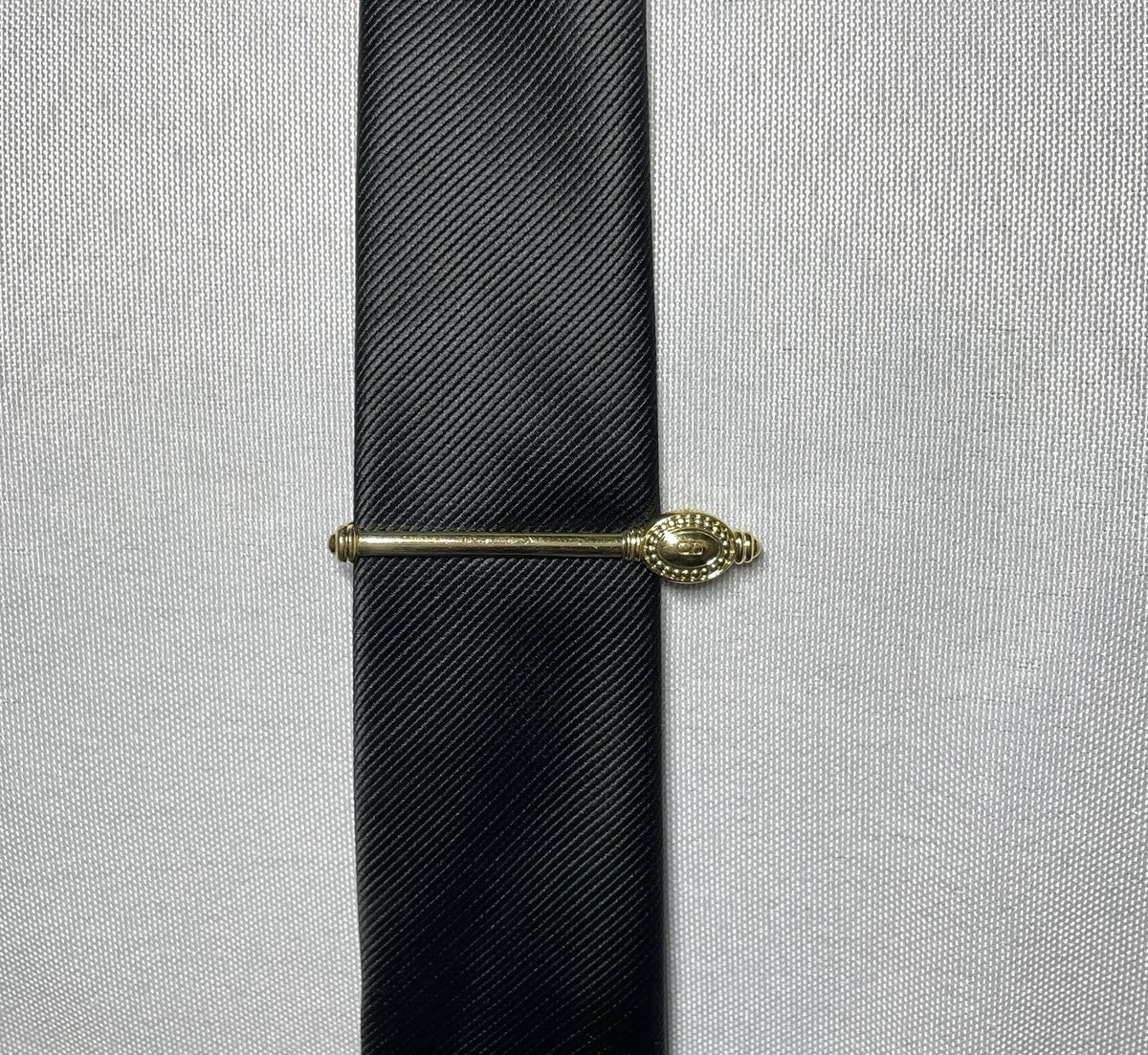 Auth [Rare] Christian Dior CD Logo vintage Tie Clip Bar pin Business men